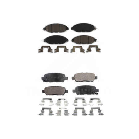 Front Rear Ceramic Brake Pads Kit For Nissan Pathfinder Murano INFINITI QX60 JX35 KTC-100274