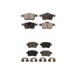 Front Rear Ceramic Brake Pads Kit For 2014-2020 Fiat 500L KTC-100289