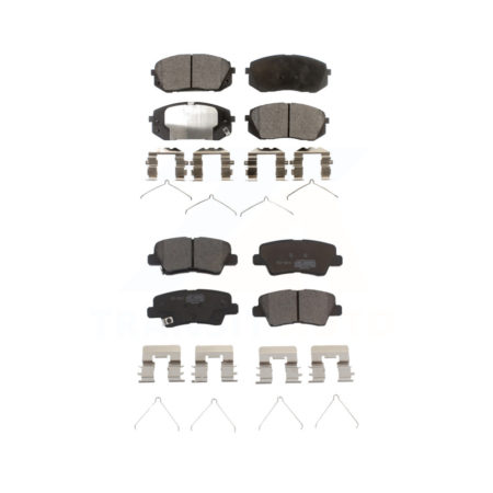Front Rear Ceramic Brake Pads Kit For Kia Optima Hyundai Sonata Niro EV Kona Electric KTC-100307