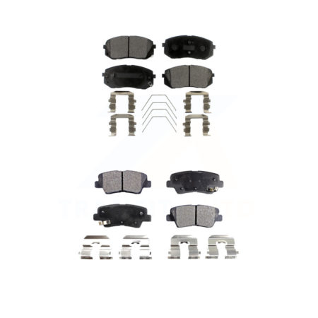Front Rear Ceramic Brake Pads Kit For 16 Hyundai Sonata With Power Operated Parking KTC-100314