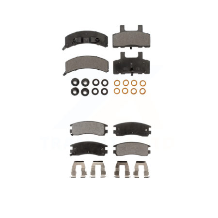 Front Rear Ceramic Brake Pads Kit For 1999 Cadillac DeVille Drum rear brakes KTC-100322