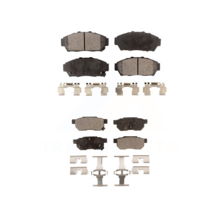 Front Rear Ceramic Brake Pads Kit For Acura Integra Honda Civic KTC-100346