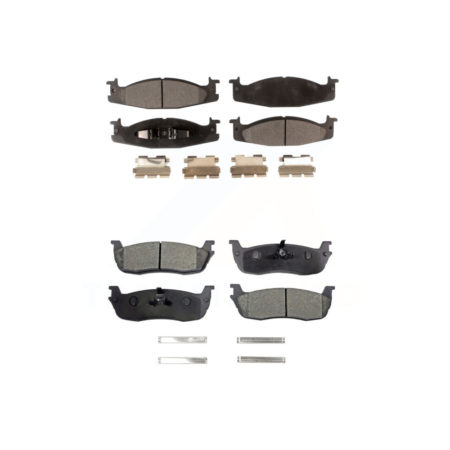 Front Rear Ceramic Brake Pads Kit For 1996 Ford F-150 KTC-100348