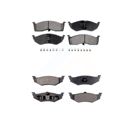 Front Rear Ceramic Brake Pad Kit For Chrysler Dodge Intrepid 300M Concorde LHS Neon Eagle KTC-100349