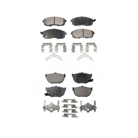 Front Rear Ceramic Brake Pads Kit For 1989-1990 Nissan Maxima Disc rear brakes KTC-100353
