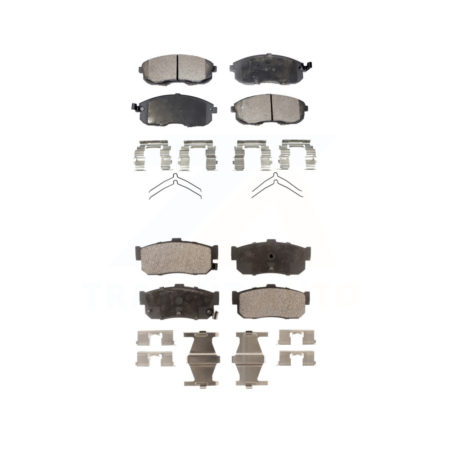 Front Rear Ceramic Brake Pads Kit For Nissan Altima Maxima Sentra Infiniti I30 G20 Altra KTC-100354