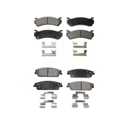 Front Rear Ceramic Brake Pads Kit For 2007 Chevrolet Silverado 1500 Disc rear brakes KTC-100391