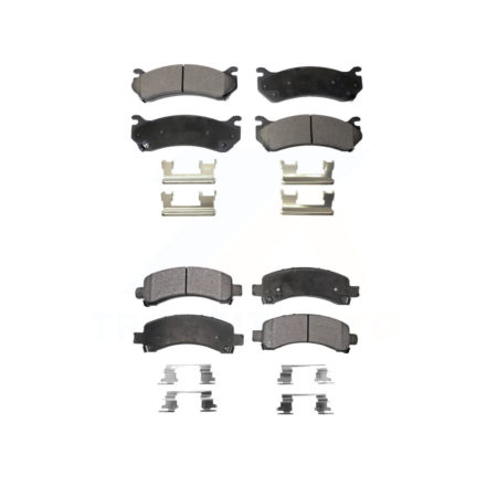Front Rear Ceramic Brake Pad Kit For Chevrolet Tahoe GMC Suburban 1500 Avalanche Yukon XL KTC-100395