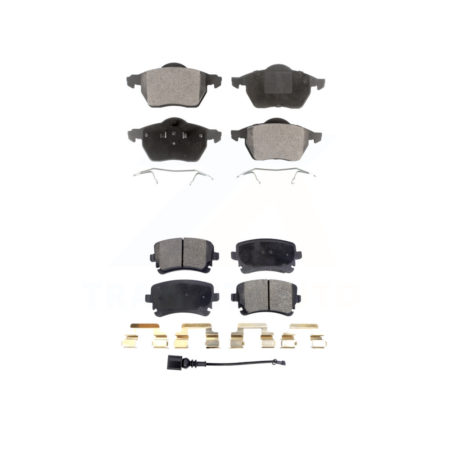 Front Rear Ceramic Brake Pads Kit For 2003-2004 Audi RS6 With 312mm Diameter Rotor KTC-100418