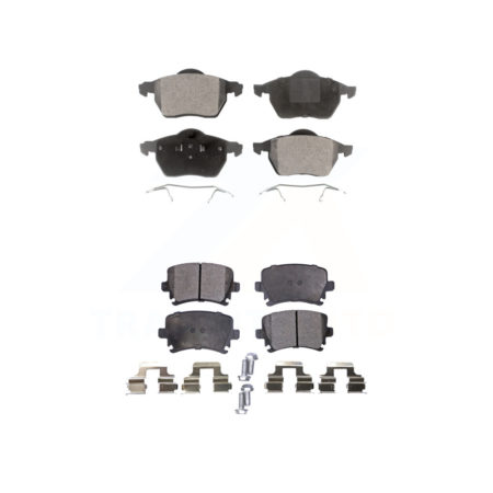Front Rear Ceramic Brake Pads Kit For 2005-2006 Audi A4 Quattro With 288mm Diameter Rotor KTC-100419
