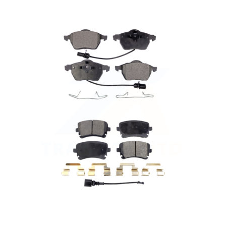 Front Rear Ceramic Brake Pads Kit For 2003-2004 Audi RS6 With 312mm Diameter Rotor KTC-100422