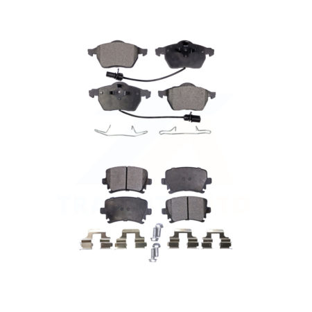 Front Rear Ceramic Brake Pads Kit For 2005-2006 Audi A4 Quattro With 288mm Diameter Rotor KTC-100423