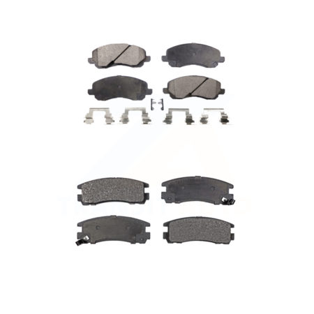Front Rear Ceramic Brake Pads Kit For Mitsubishi Galant Eclipse Chrysler Sebring Dodge KTC-100443