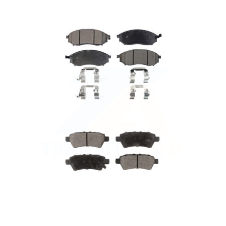 Front Rear Ceramic Brake Pads Kit For 2008-2012 Nissan Pathfinder 5.6L KTC-100452