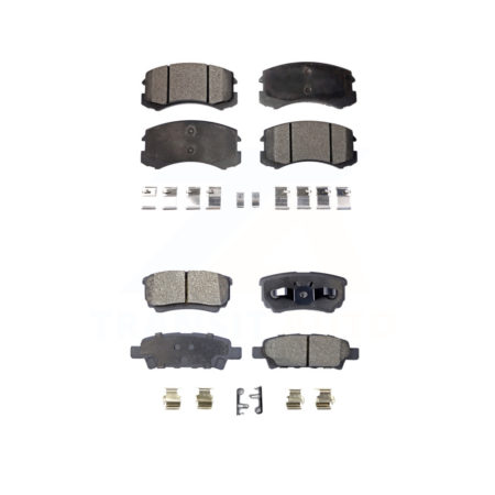 Front Rear Ceramic Brake Pads Kit For 2007 Mitsubishi Lancer KTC-100456