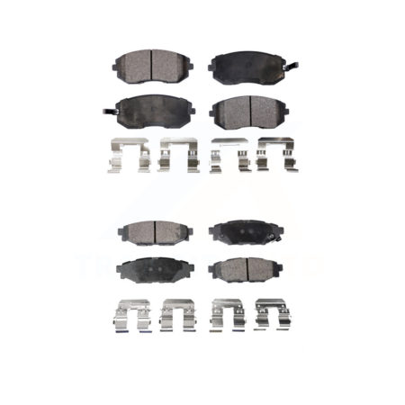 Front Rear Ceramic Brake Pads Kit For Subaru Outback Legacy Forester Impreza WRX KTC-100486