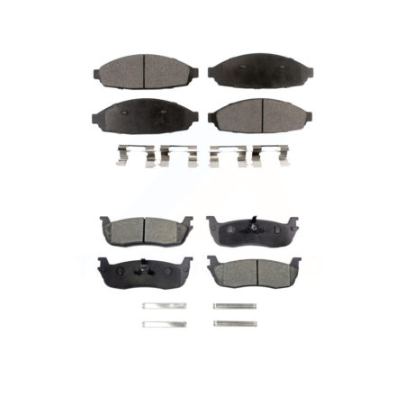 Front Rear Ceramic Brake Pads Kit For 2003-2010 Lincoln Town Car Limousine KTC-100488