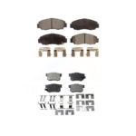 Front Rear Ceramic Brake Pads Kit For Honda Accord Acura CSX KTC-100499