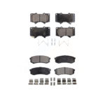 Front Rear Ceramic Brake Pads Kit For Toyota 4Runner Lexus Sequoia GX460 FJ Cruiser GX470 KTC-100507