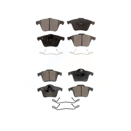 Front Rear Ceramic Brake Pads Kit For 2003-2014 Volvo XC90 With 316mm Diameter Rotor KTC-100508