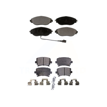 Front Rear Ceramic Brake Pads Kit For Volkswagen GTI CC KTC-100519
