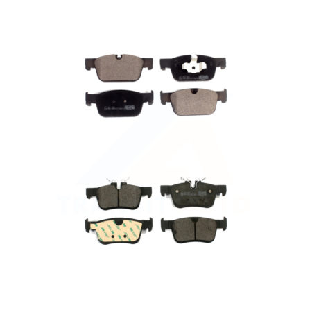 Front Rear Ceramic Brake Pads Kit For 2018-2019 Volvo XC60 With 322mm Diameter Rotor KTC-100561