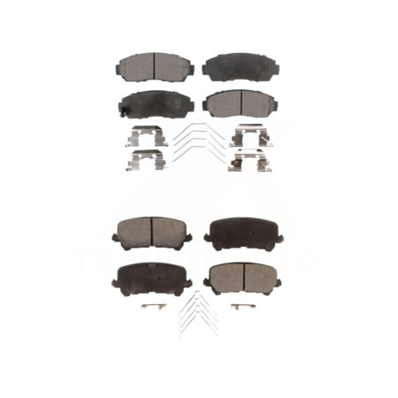 Front Rear Ceramic Brake Pads Kit For 2019-2022 Honda Passport KTC-100566
