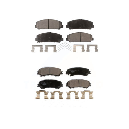Front Rear Ceramic Brake Pads Kit For 2017-2023 Nissan TITAN KTC-100585