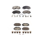 Front Rear Ceramic Brake Pads Kit For 2017 Jeep Compass With Code BR3 KTC-100617