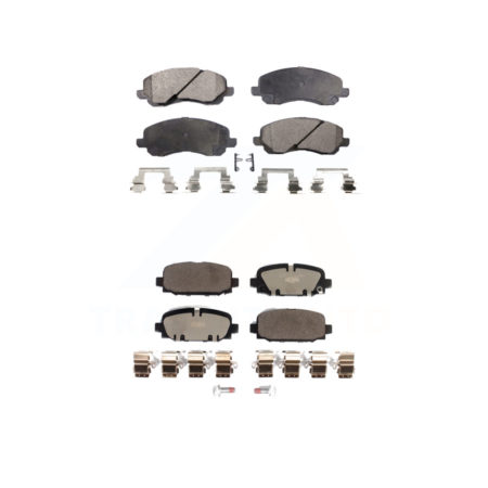 Front Rear Ceramic Brake Pads Kit For 2017 Jeep Compass With Code BR3 KTC-100617