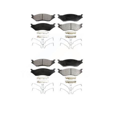 Front Rear Ceramic Brake Pad Kit For Ford F-450 Super Duty F59 F-550 International IC LCF KTC-100622