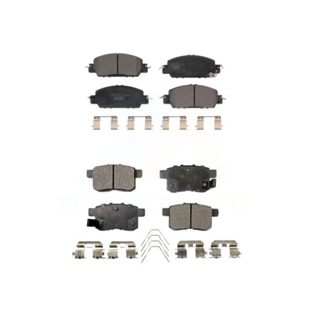 Front Rear Ceramic Brake Pads Kit For 2016-2017 Honda Accord LX-S KTC-100630