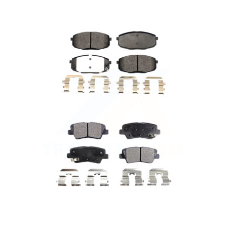 Front Rear Ceramic Brake Pads Kit For 2014-2016 Kia Soul KTC-100633