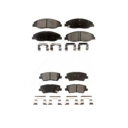 Front Rear Ceramic Brake Pads Kit For 2014 Cadillac CTS Without Heavy Duty Brakes KTC-100643