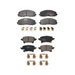 Front Rear Ceramic Brake Pads Kit For Jeep Gladiator Wrangler KTC-100653