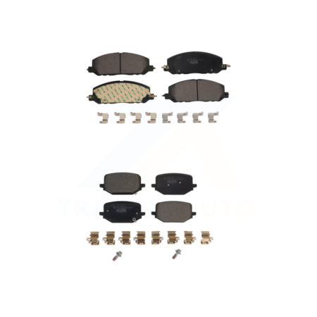 Front Rear Ceramic Brake Pads Kit For Lincoln Aviator Ford Police Interceptor Utility KTC-100679
