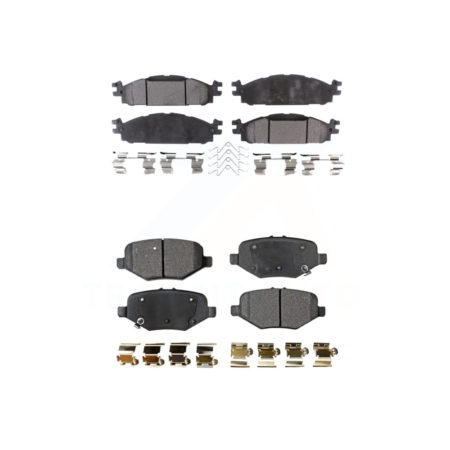 Front Rear Ceramic Brake Pads Kit For 2016 Ford Explorer Base With Heavy Duty Brakes KTC-100742