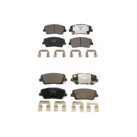 Front Rear Ceramic Brake Pads Kit For Kia Stinger Genesis G70 KTC-100747