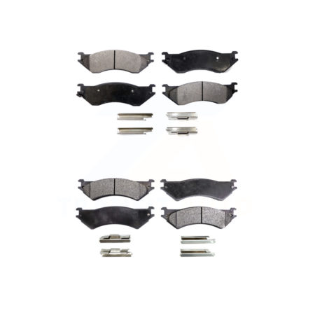 Front Rear Ceramic Brake Pads Kit For 2004 Ford F-150 Heritage With 8 Lug Wheels KTC-100750