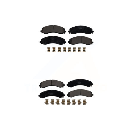 Front Rear Ceramic Brake Pads Kit For 2019-2022 Ram 3500 With Dual Wheels KTC-100752