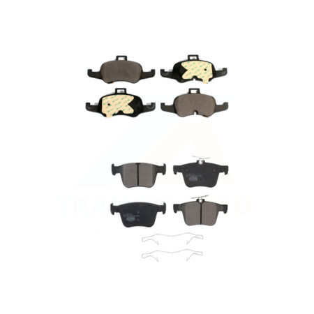 Front Rear Ceramic Brake Pads Kit For 2016-2019 Audi TTS Quattro KTC-100762