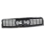 Grille assy w/Chrome Frame; Satin Black - AUDI A4 2002-2005