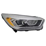 Right Headlamp assy composite Halogen; w/Signature Lamps; w/o Black Bezel - FORD ESCAPE 2017-2019