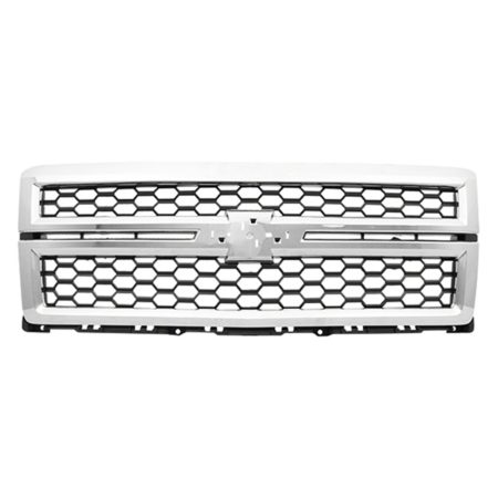 Grille assy LS|LT|LTZ|W/T; w/o Rally Pkg; Black Mesh/Chrome Surround - CHEVROLET SILVERADO 1500 LD 2019-2019