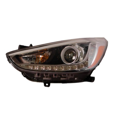 Left Headlamp Assy Hatchback; Halogen; Projector Type w/ LED marker CAPA - HYUNDAI ACCENT 2014-2017