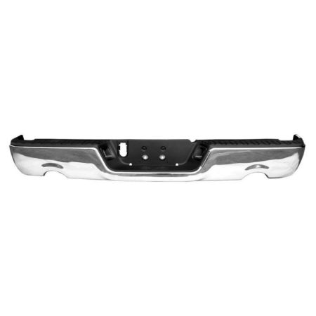 Rear bumper assembly w/Dual Exh; w/o Parking Sensor; w/Lic/Lamps; Chrome - DODGE RAM 1500 2009-2010