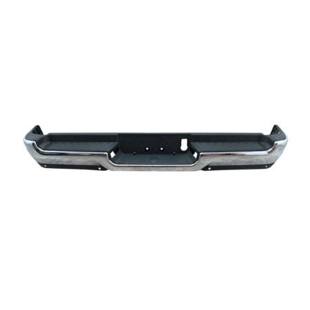 Rear bumper assembly Exc REBEL; Single Exh; w/o Adv Park; w/Parking Sensor; w/o Lamps; Chrome - RAM 1500 2019-2022