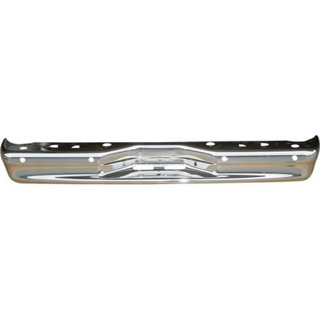 Rear bumper face bar bright; w/rear object sensors; w/step bumper - FORD E-150 2007-2014