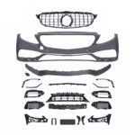 Mercedes Benz C-Class W205 2015-2021 Front Body Bumper Conversion KIT upgrade to 2019+ C63 AMG Style