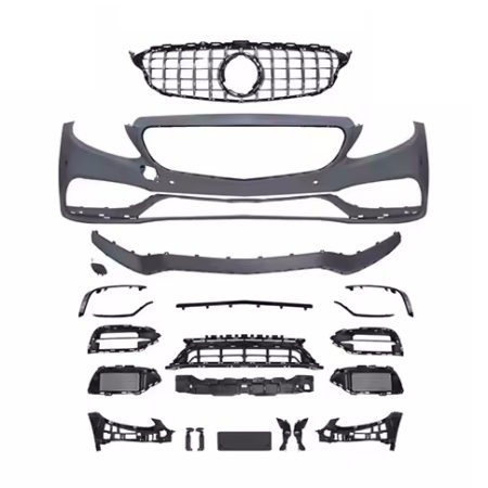 Mercedes Benz C-Class W205 2015-2021 Front Body Bumper Conversion KIT upgrade to 2019+ C63 AMG Style